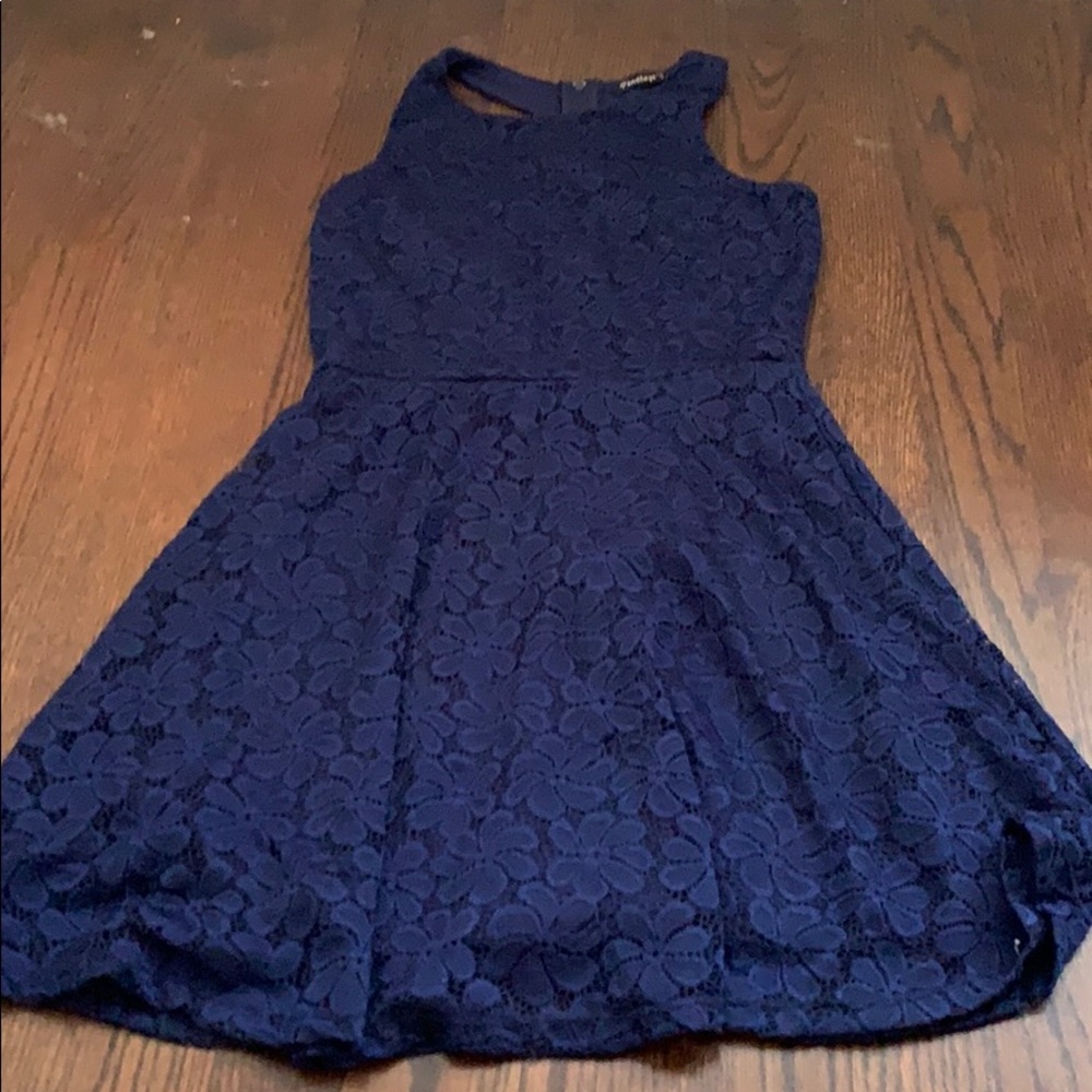 Penelope Tree Blue Lace Dress